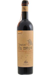 Lunaria Coste di Moro ist ein warmer, intensiver Rotwein mit weichen Tanninen und Noten von roten Früchten und Mandeln. Der Wein reift 4 Monate in Eichenfässern. Hergestellt aus 100 % Montepulciano-Trauben. 